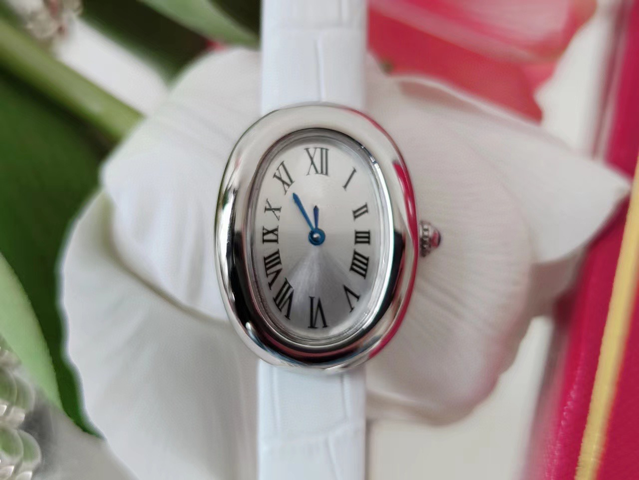 Nieuw dames luxe horloge Romeins lederen stalen horloge