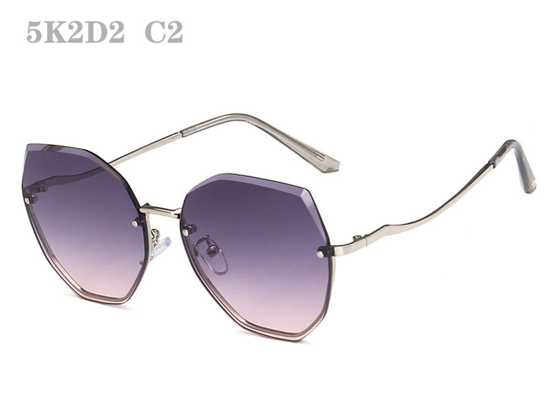 Okulary przeciwsłoneczne kobiety luksusowe okulary przeciwsłoneczne dla damskiej mody kobiety okulary przeciwsłoneczne UV 400 Trendy Ladies Sunglass Oversited Rimless Designers Sunglasss 5k2d2