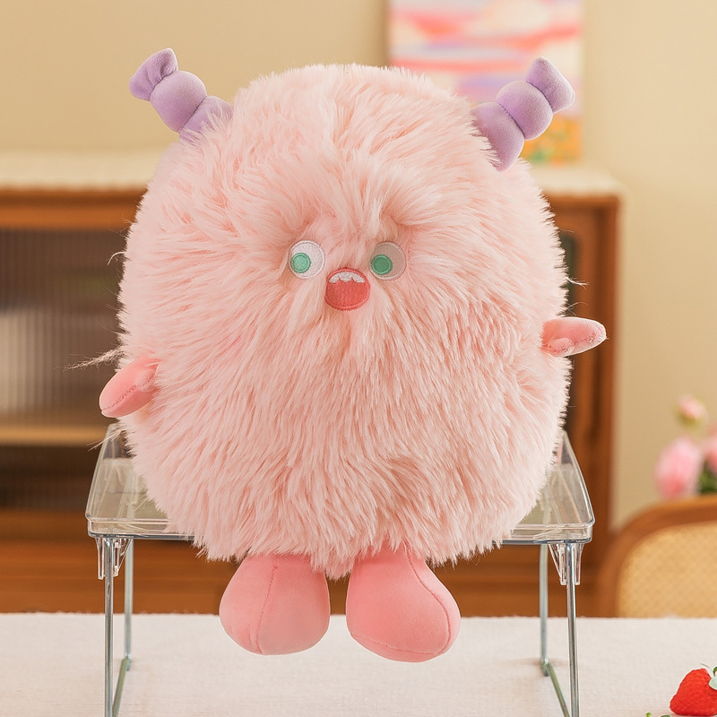 Süper sevimli yeni uzun saçlı küçük canavar peluş bebek yaratıcı büyük gözlü bebek internet ünlü oyuncak toptan