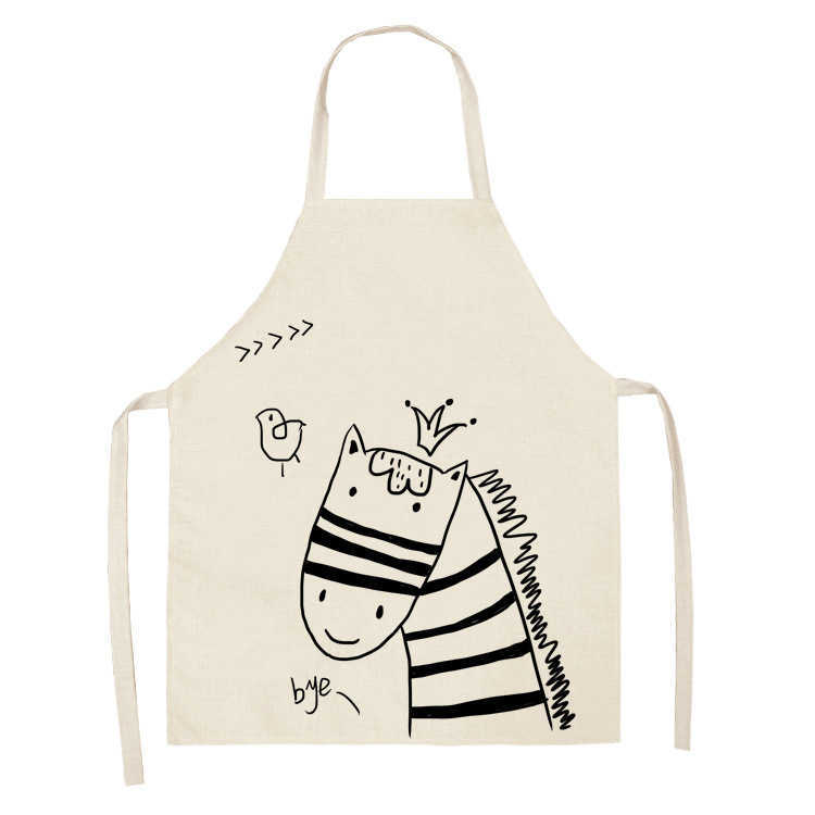 Barns enkla slag Small Animal Apron Cartoon Parent-Child Apron Kök Rengöring Barnrestaurang Anti Fouling Apron L230620