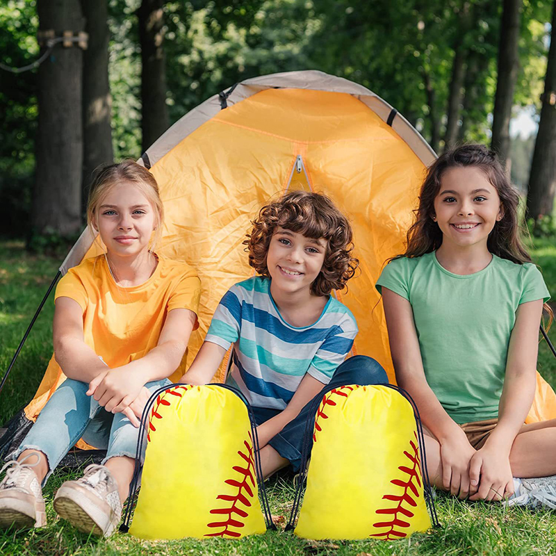 DHLSacos de Ciclismo Amarelo Impressão de Beisebol Grande Capacidade Poliéster Impermeável Protable Ginásio Mochila com Cordão