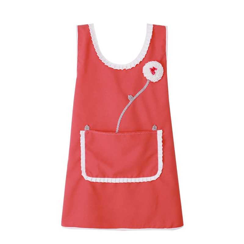 Korean Style Cross Back Apron with Pocket Sweet Cute Princess Bib Aprons for Women Gardening Painting Cooking Drawing M68E L230620