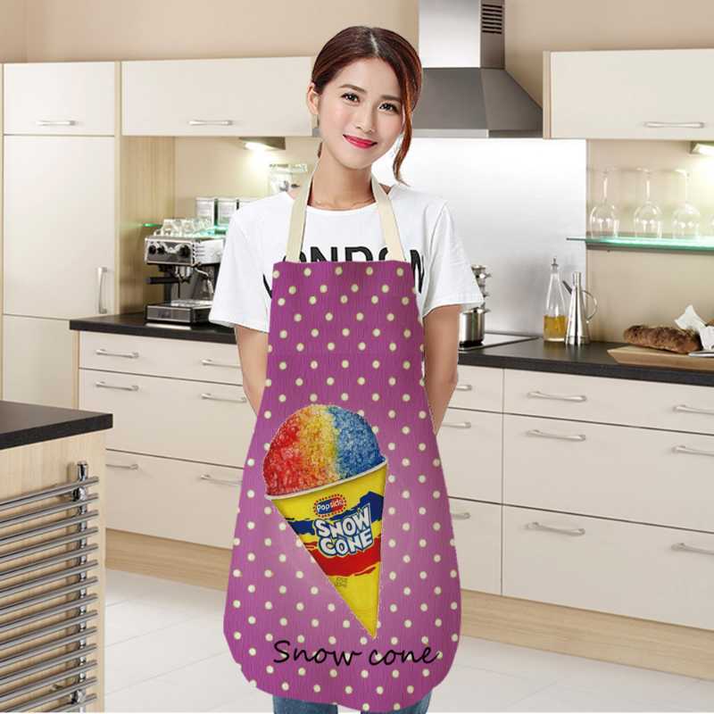 Kleine Cake Cartoon Cake Ijs Print Schort Huishoudelijke Schoonmaak Vrouwen Keuken Schoonmaken Schort Ouder Kind Schoonmaken Schort L230620