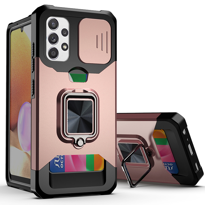 Custodie cellulari con slot carte Samsung Galaxy S24 S23 Ultra S22 Plus S21 S20 FE Custodia scorrevole fotocamera Designer Armor Custodia antiurto telefono Shell