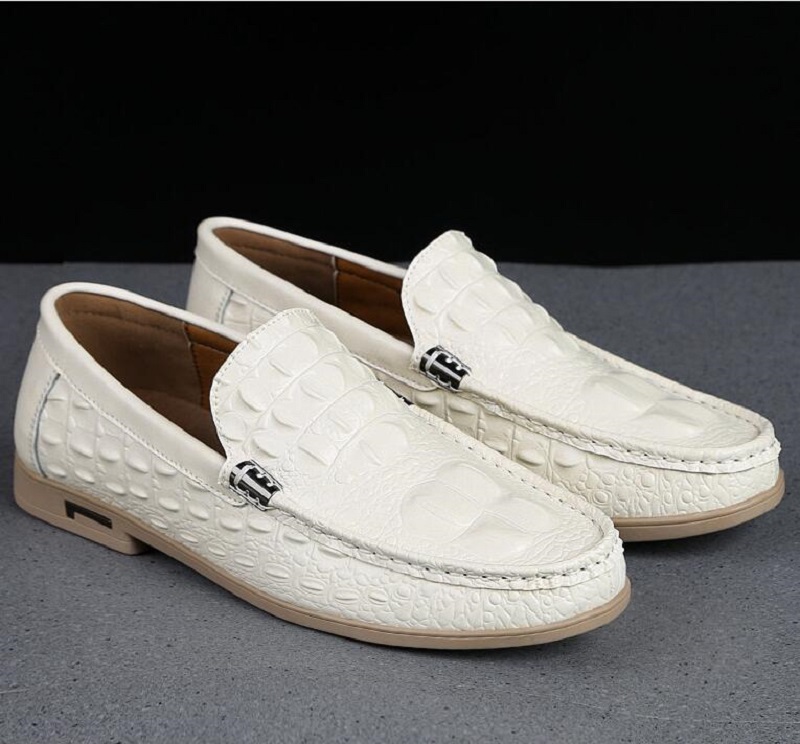 Echtes Leder Herren-Loafer zum Hineinschlüpfen, Freizeitschuhe für Herren, Mokassins, Übergröße 38–46, Abendschuhe 1AA18