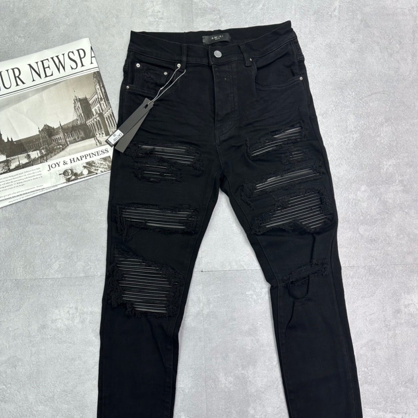 HM120055 VIOLA Jeans da uomo di alta qualità Distressed Jeans da motociclista da motociclista Rock Skinny Slim Ripped hole stripe Ricamo serpente alla moda Pantaloni di jeans