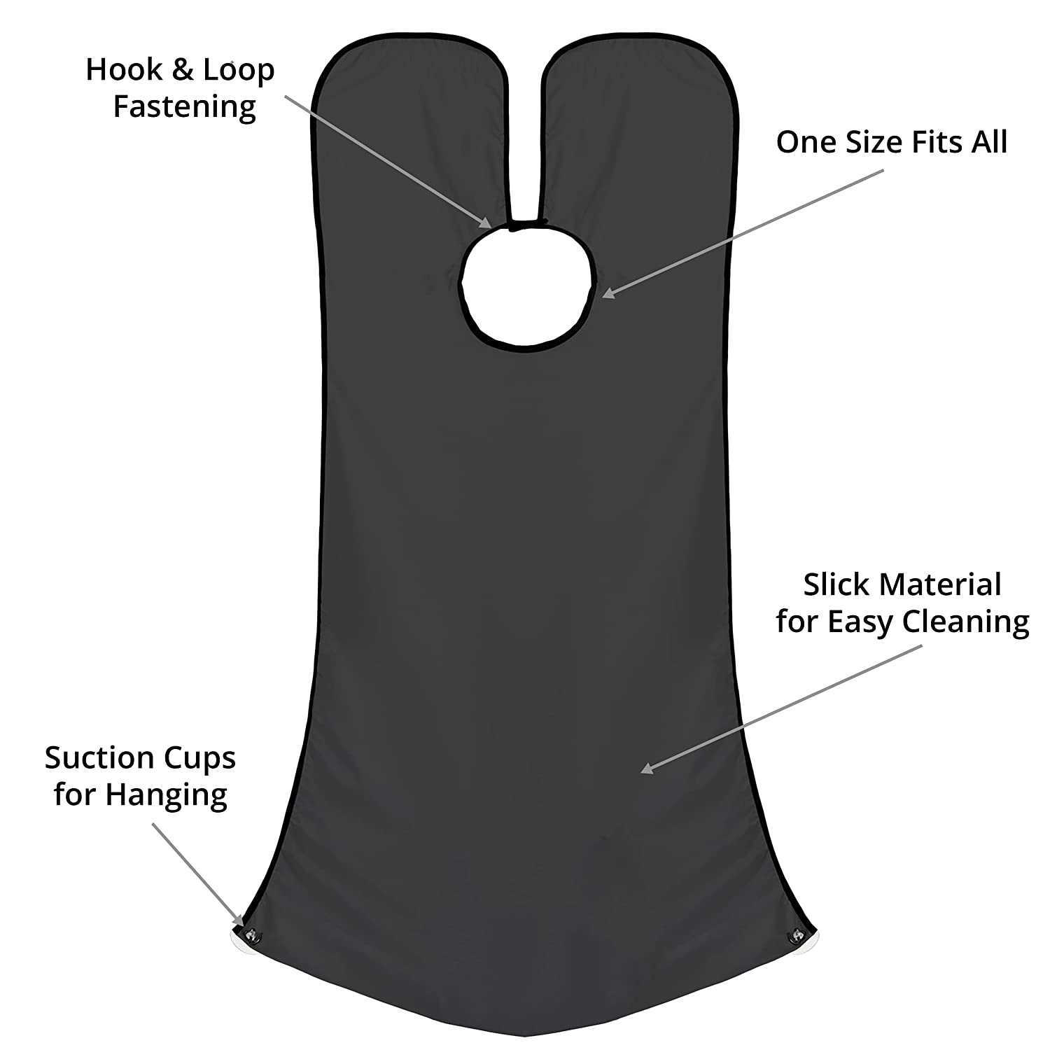 Beard Catcher Bib Beard Apron Beard Catcher for Men Shaving Trimming Non-Stick Beard Cape Grooming Cloth with Suction Cups L230620