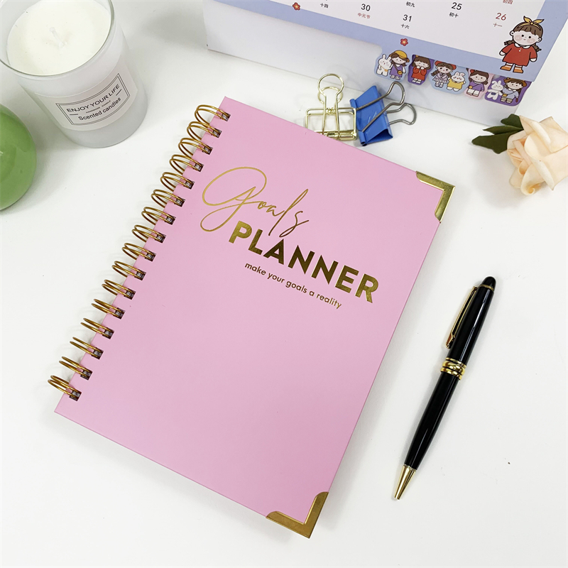 2024 Impression personnalisée Journal Journal Notebook Hebdomadaire Mensuel Manifestation Goal Journal Journal Planner