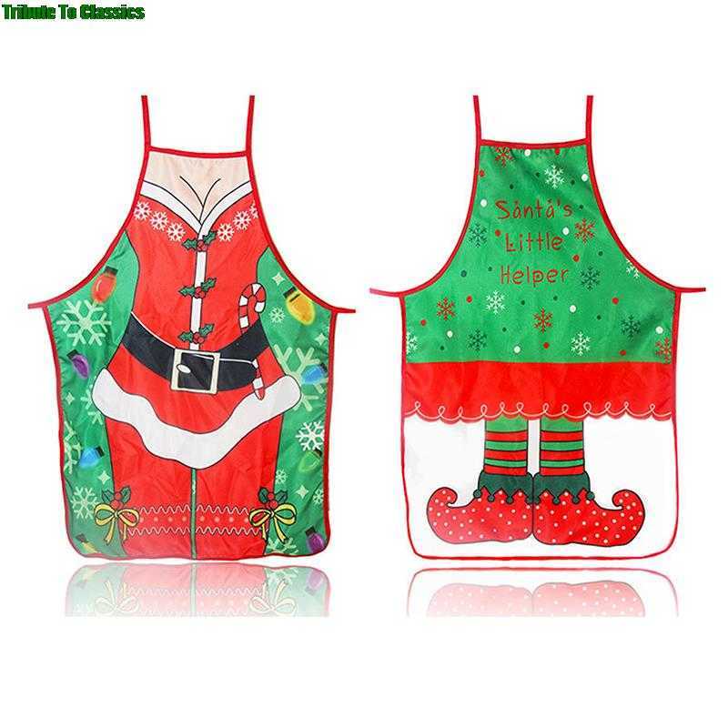 NOVO Aventais de Natal Mulher Sexy Avental de Cozinha Engraçado Novidade Aventais de Homem Jantar Festa Cozinhar Avental Cozinha Pinafore para Adulto L230620