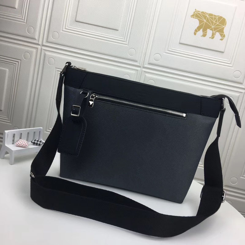 Mick PM küçük tasarımcı messenger çanta lüks iş rahat erkekler crossbody cüzdan klasik siyah deri adam messenger çantaları omuz çantaları hommes sacs mesajı