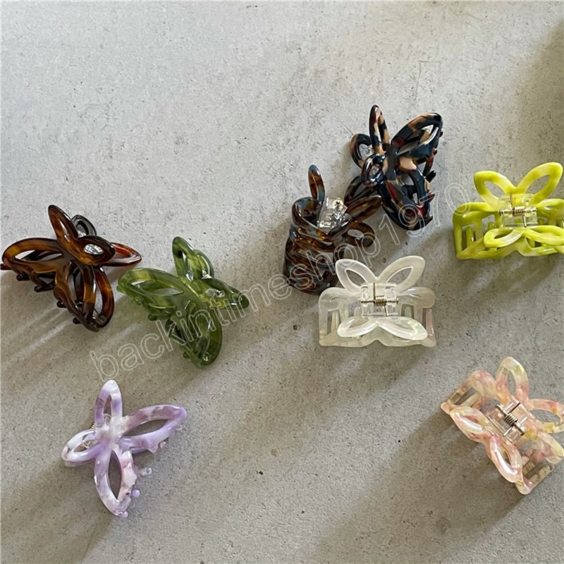 Cute Hollow Butterfly Hair Claws Fashion Sweet Women Girls Plastic Ponytail Clip Small Hair Clip Hair Accessories