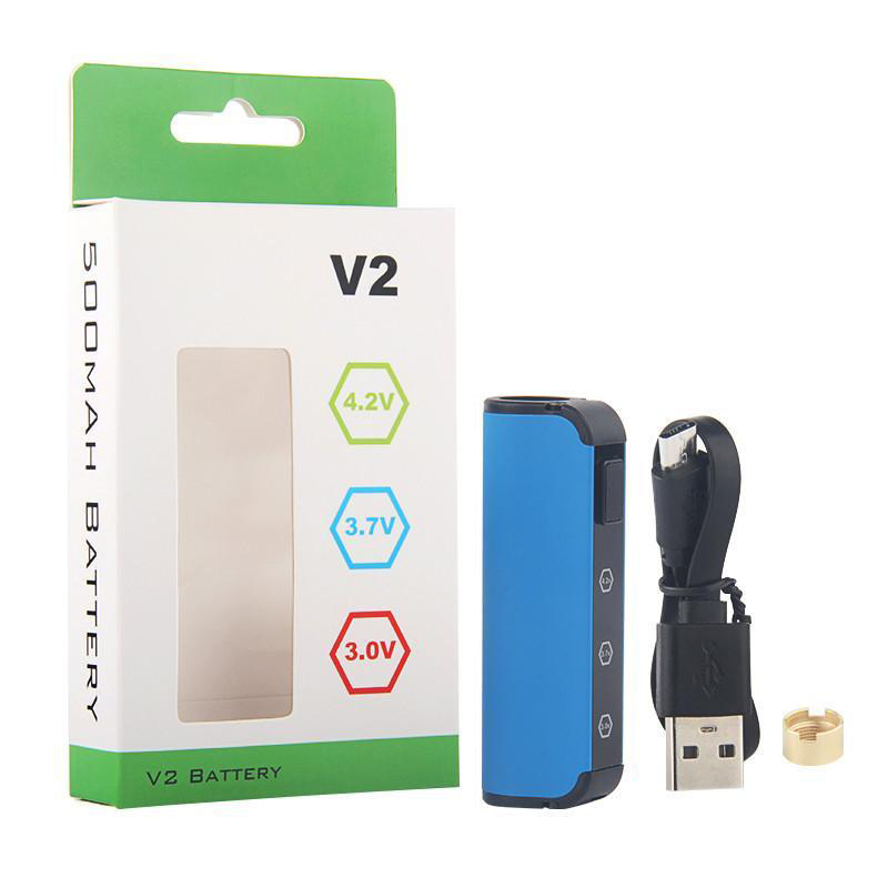 بطارية Beleaf V2 Pen الأصلية 450mAh VV Voltage 510 Thread Preheat Box Mod Charger Magnetic Charger للعربات