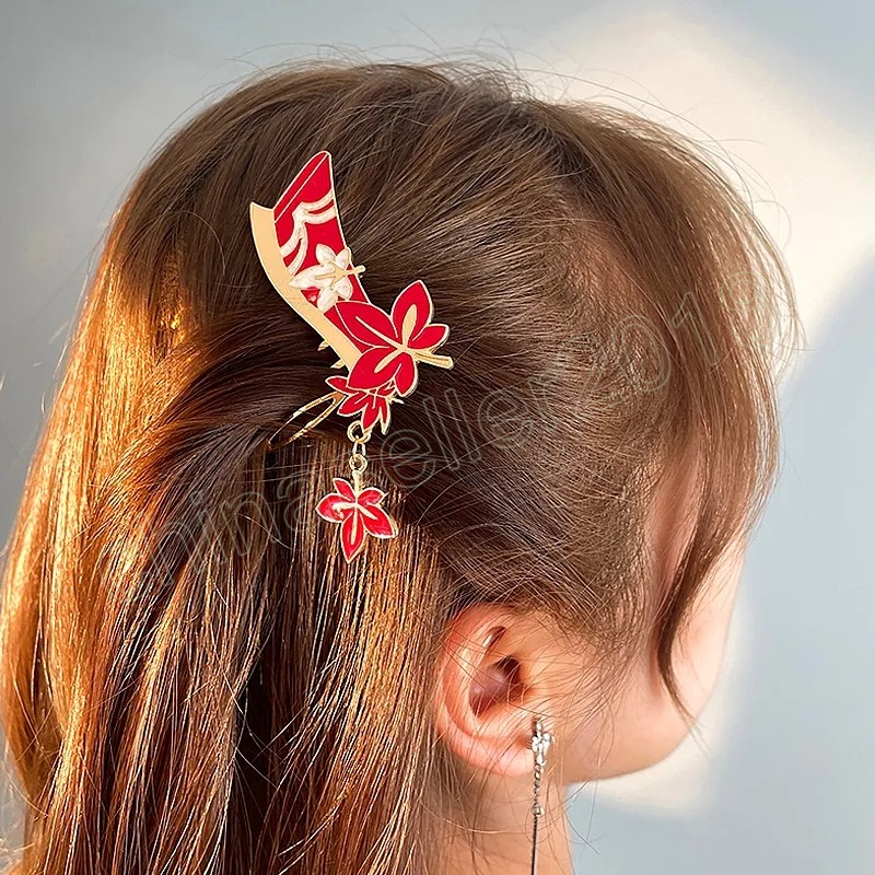 Fashion Flower Fan Pettine capelli Nappe carine Fermagli capelli Barrette donne Ragazze Forcine Copricapo Accessori capelli da festa