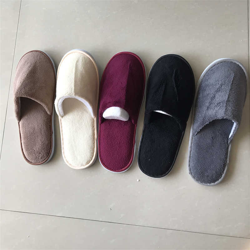 es Mélanger Couleurs Hommes Femmes Jetable Hôtel Pantoufles Coton Accueil Voyage SPA Invité Pantoufle Hospitalité Pas Cher Diapositives Chaussures L230704