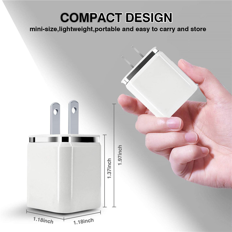 Dual Port Adapter Phone Charger 2.1A USB Wall Charger Travel US Plug or EU Plug For all Smart Phone