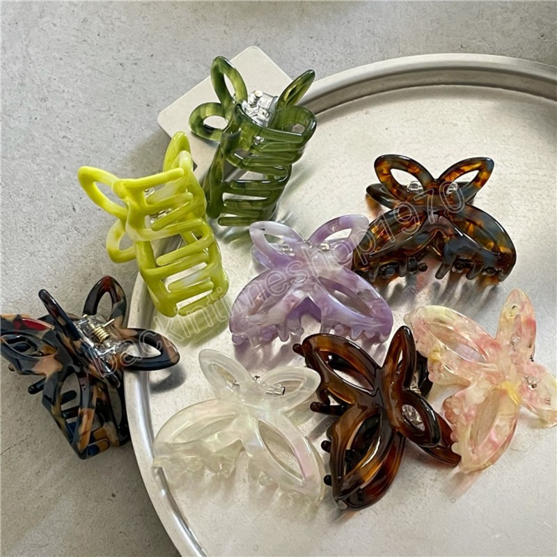 Cute Hollow Butterfly Hair Claws Fashion Sweet Women Girls Plastic Ponytail Clip Small Hair Clip Hair Accessories