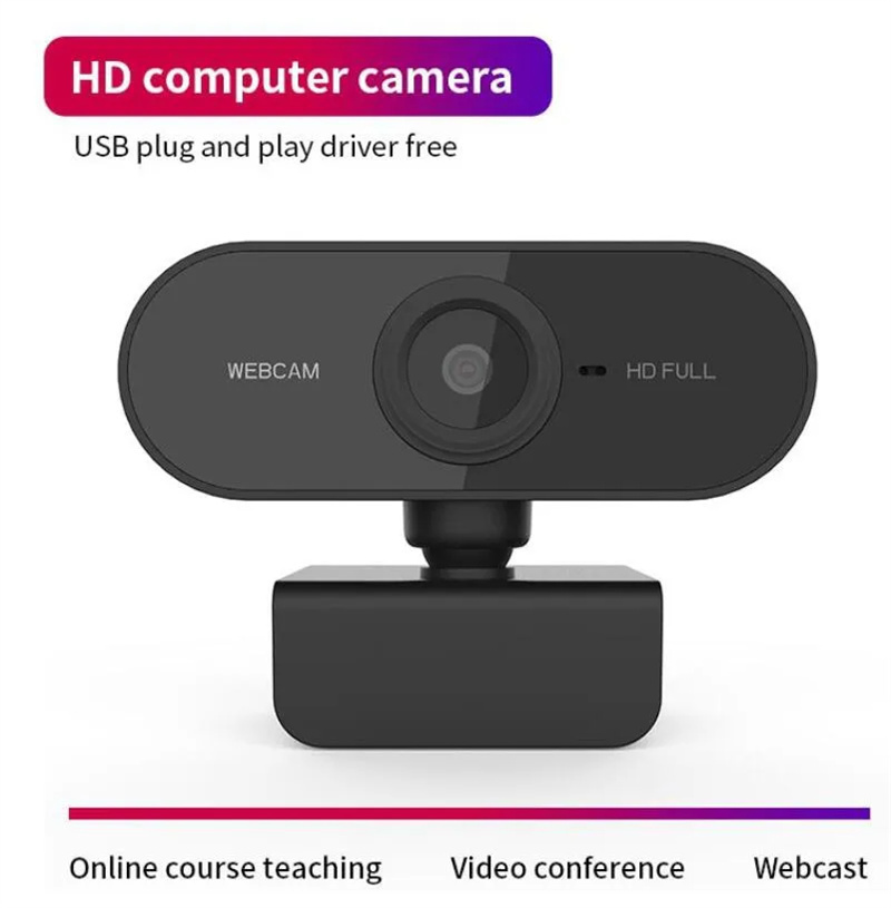 Computer webcams 1080p Dynamic Resolution HD full Webcam With Built-in Sound Absorption Microphone