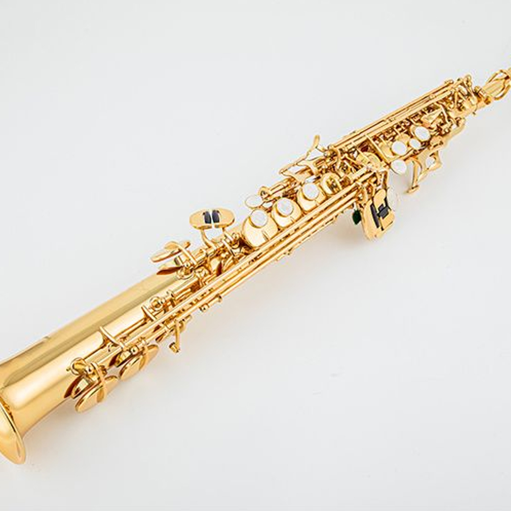 Saxophone soprano professionnel à tuyau droit W020 saxophone en laiton doré laqué instrument de jazz Fabrication artisanale japonaise avec accessoires