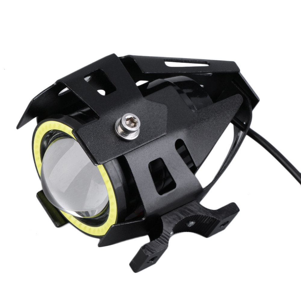 Nuevo Lámpara de coche eléctrico para motocicleta U7, pistola láser, lente ojo de Ángel, faro LED de 15W