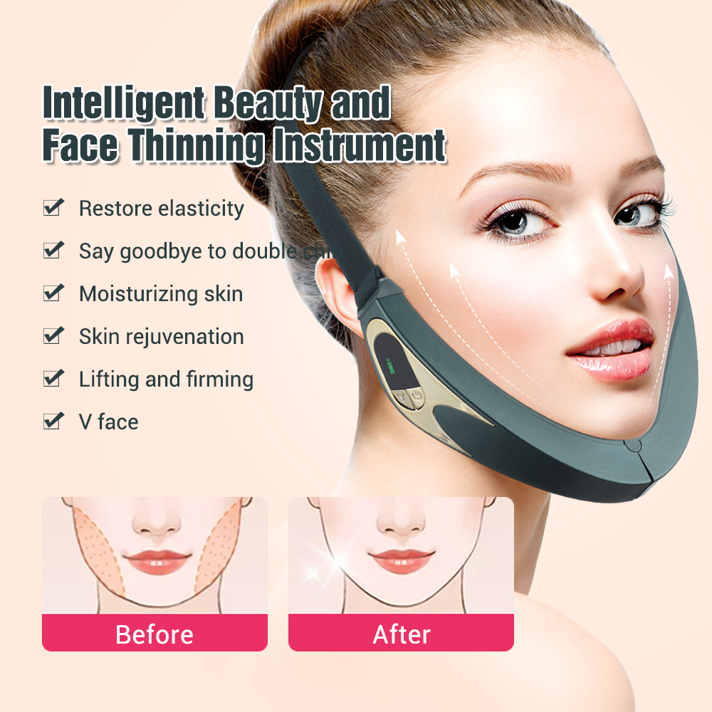 Intelligent Beauty Face Face Tonning Instrument Hushåll V Faces Face Lyfting Artifact Facial Massager Lyftning FÖRSLAG FASSIN