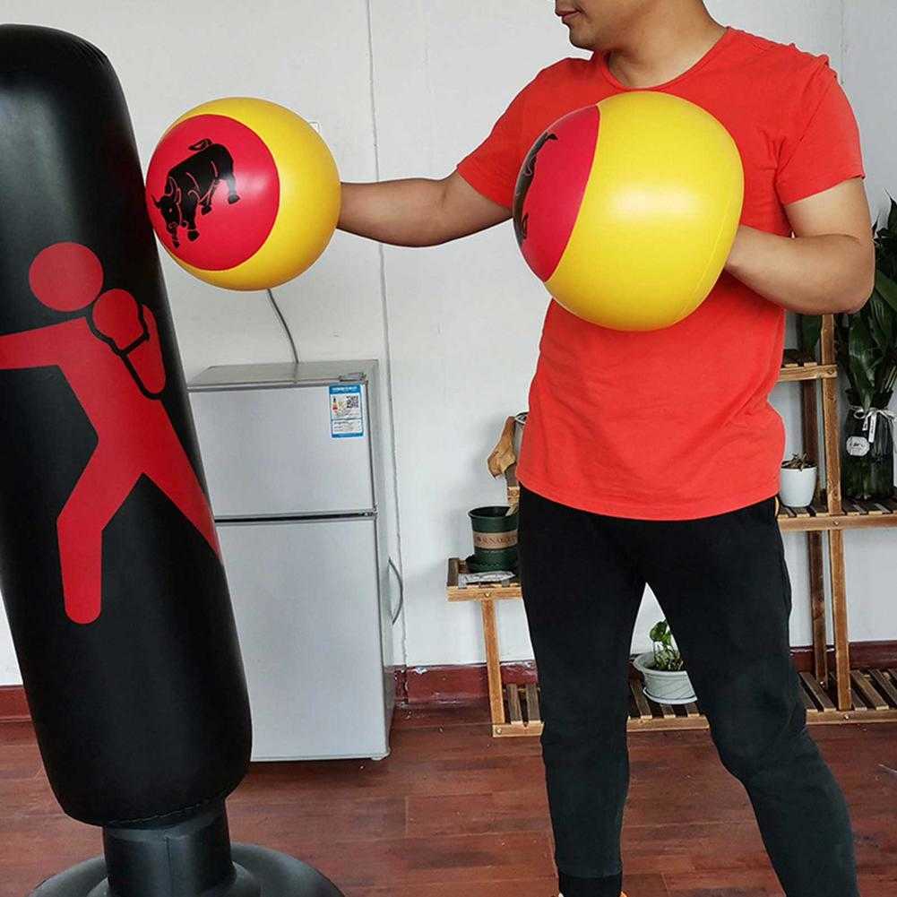 Equipamento de proteção 1 par PVC Iatable Luvas de boxe Crianças Adulto Luvas de boxe Luva de treinamento de boxe Profissional Luva de sparring respirável para crianças HKD230718