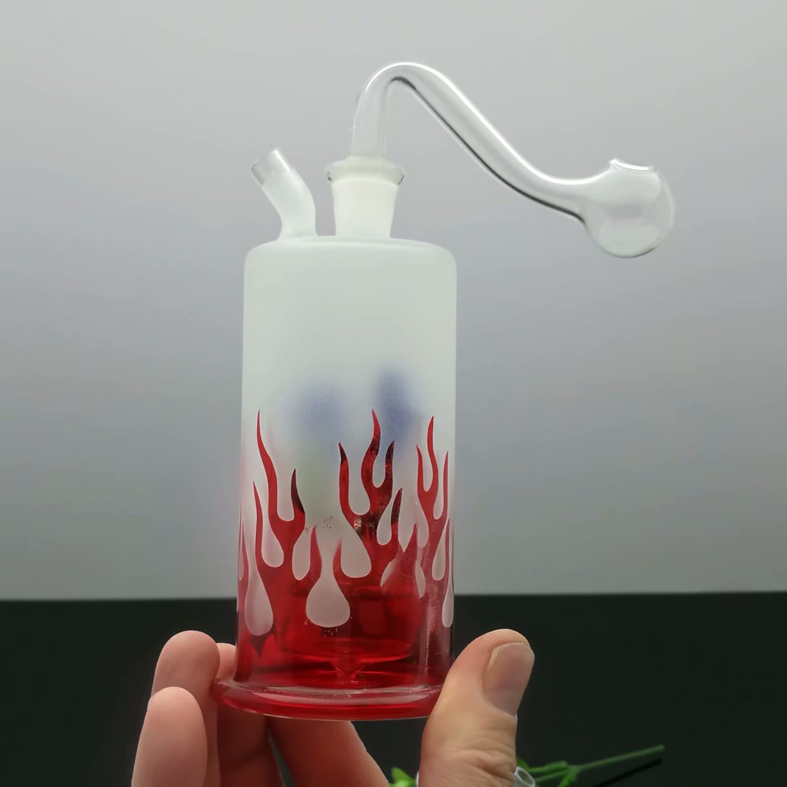 Bangs à flamme vaporisée, bongs en verre en gros, conduite d'eau en verre, brûleur à mazout en verre, adaptateur, bol