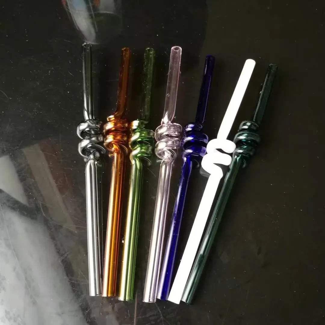 Color spiral glass straw , Water pipes glass bongs hooakahs two functions for oil rigs glass bongs