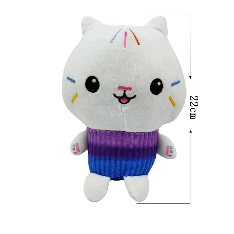 مصنع الجملة 8 أنماط من Gabby's Dollhouse Cat Plush Toys الرسوم المتحركة المحيطة بالدمى لهدايا الأطفال