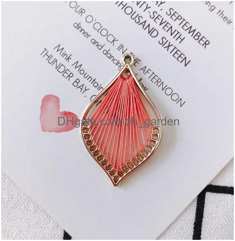 Charms 42.5X26mm legering Grote Fanshaped Grote Statement Oorbellen Accessoires Hangers Connectors Sieraden Filigraan