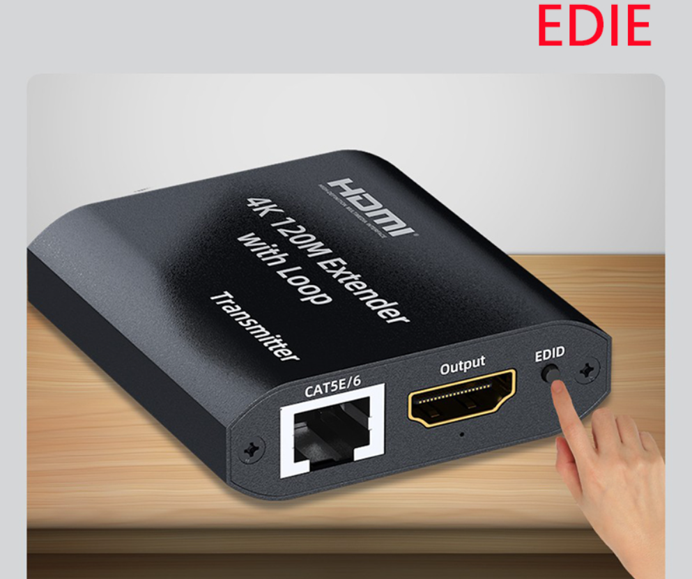 HDMI -extender RJ45 4K over CAT5E/6 RJ45 60M 120M HDMI Netwerk Extender Audiokit met audio EDID over Ethernet CAT6/5E voor tv -pc -laptop HDTV