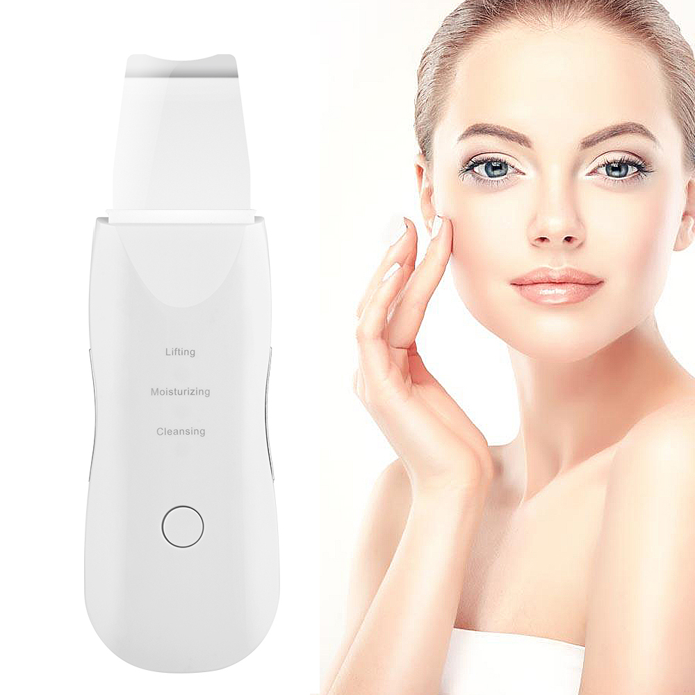 Épurateur de peau à ultrasons nettoyage du visage machine à enlever les points noirs pelle à éplucher outils de massage des vibrations