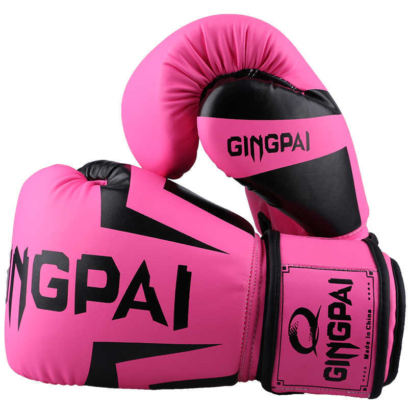 Equipamento de proteção 6/8/10 / 12OZ Luvas de boxe coloridas Adulto PU Espuma Adulto Kick Kickboxing Treinamento Boxe MMA Luvas Luvas Muay Thai Luvas de saco de areia HKD230718