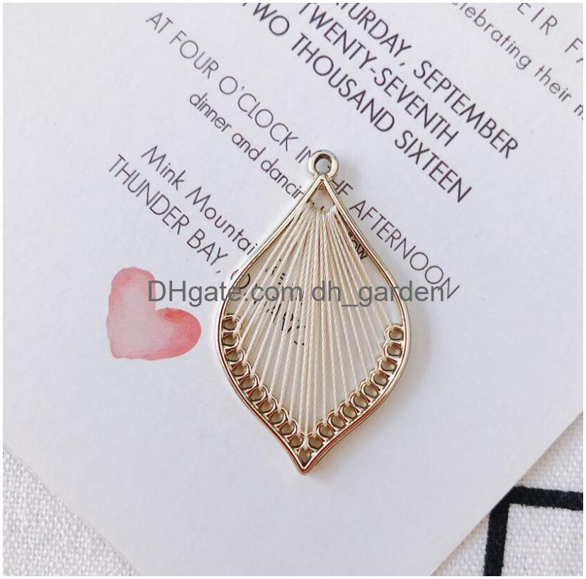Charms 42.5X26mm alloy Large Fanshaped Big Statement Earrings Accessories Pendants Connectors Jewelry Filigree