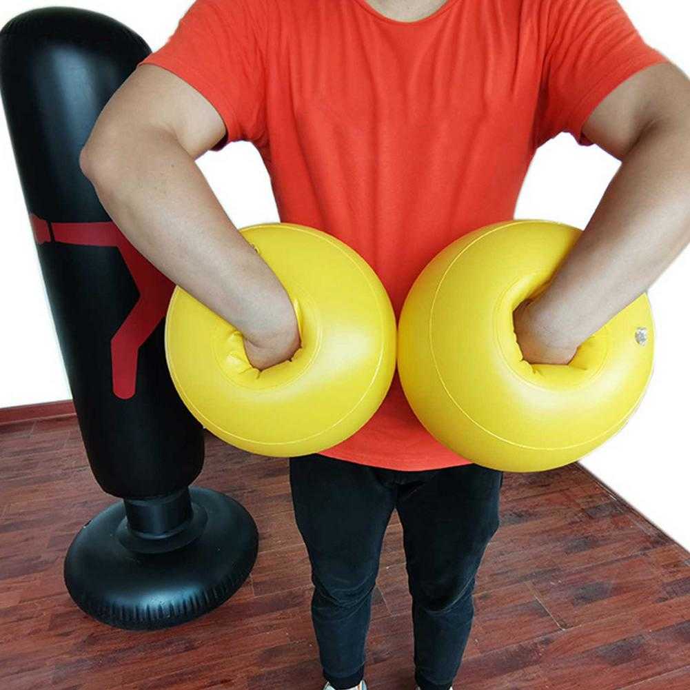 Equipamento de proteção 1 par PVC Iatable Luvas de boxe Crianças Adulto Luvas de boxe Luva de treinamento de boxe Profissional Luva de sparring respirável para crianças HKD230718