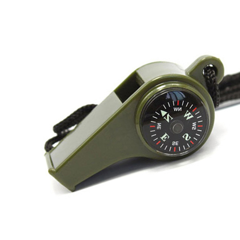 Whistle Noise Maker 3 en 1 boussole et thermomètre aigus NightWhistle Noise