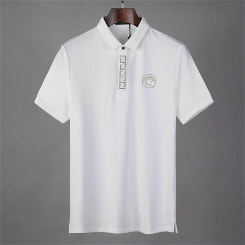 2023Camiseta POLO de diseñador para hombres y mujeres 2023 verano nueva tendencia belleza cabeza estampado jacquard solapa manga corta camiseta tide88