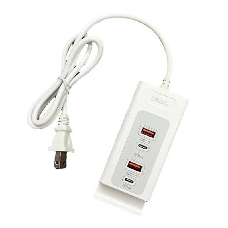 65W 4 portar USB-laddare Snabbladdning 3.0 Snabb PD-laddare Adapter Station Type-C 3A QC3.0 Super Smart Phone PD65W UK US Laddarhållare för iPhone iPad Apple Samsung med låda