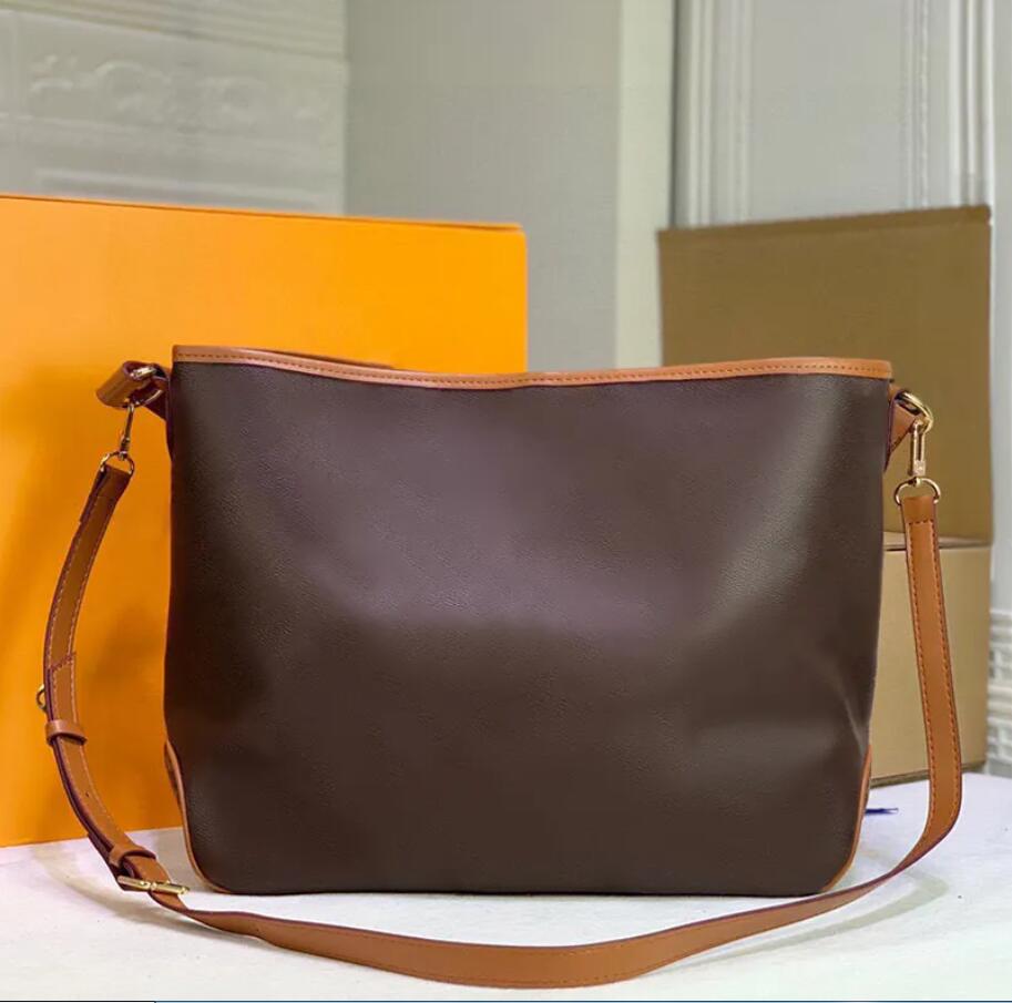 10A Umhängetaschen aus echtem Leder, Umhängetaschen, Luxus-Designer-Handtasche, Damenmode, Druck, große Kapazität, lässige Tragetasche für Damen, klassisch, 2 Größe 38 cm