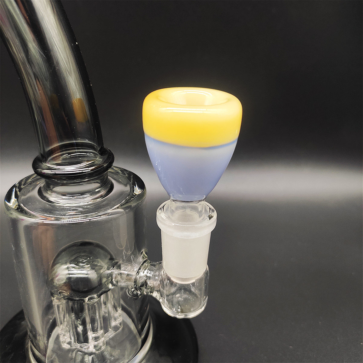 2023 Wig Wag 14mm Thick Bowl Piece Bong Glass Slide Water Pipes Cream Yellow Purple Multi Color Mixed Black Tip Heady Slides Colorful Bowls Male Smoking Accessory