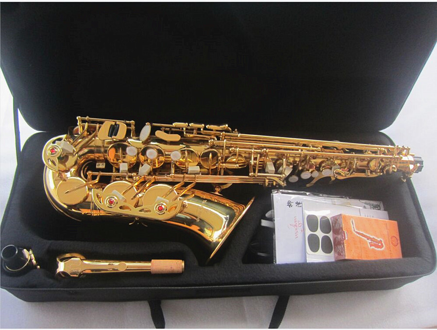 Novo saxofone alto A-992 e plano super profissional instrumentos musicais sax com caso acessório