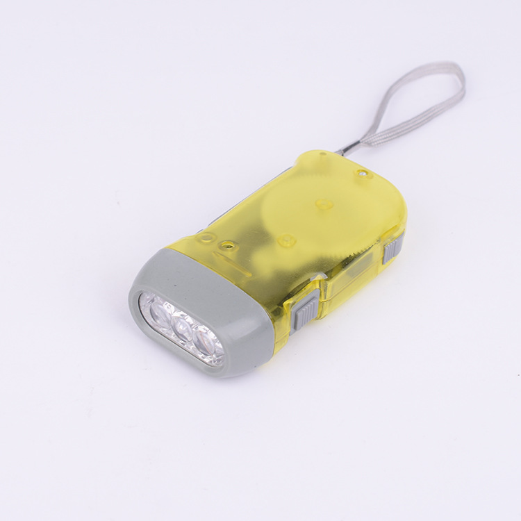 Nouveau protable 3 LED Dynamo Wind Up lampe de poche torche lumière main presse manivelle NR camping gratuit rapide DHL