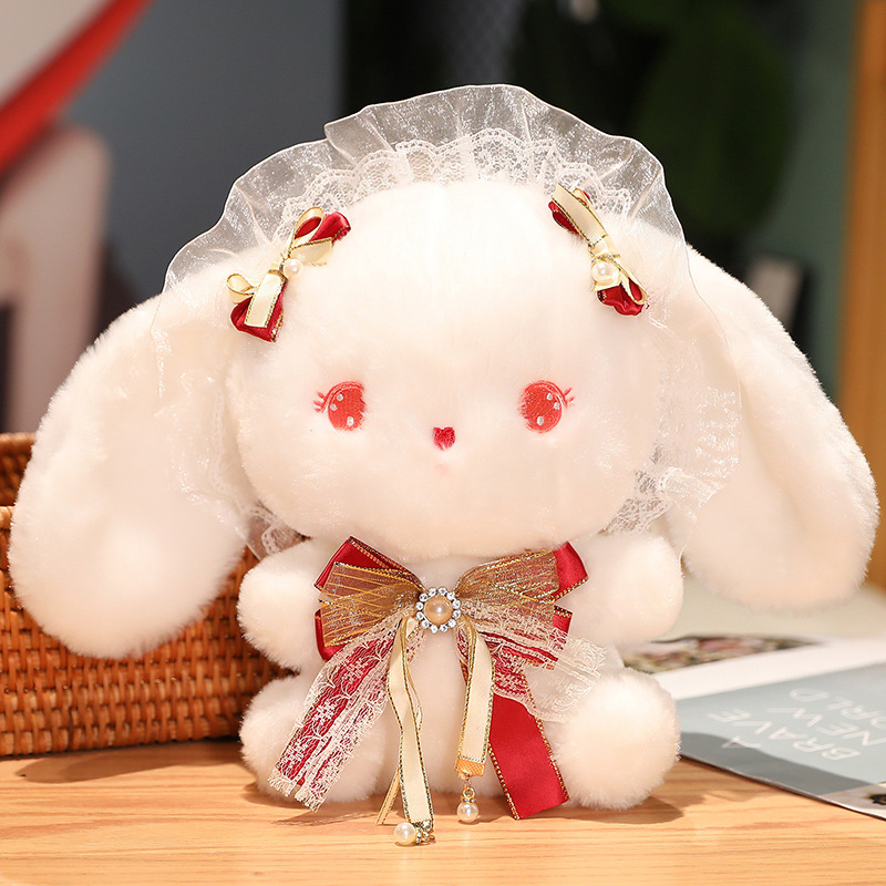 Belle Lolita Lapin Dentelle Mignon Lapin Fruit Ruban Lapin Peluche Poupée Lapin Cadeau