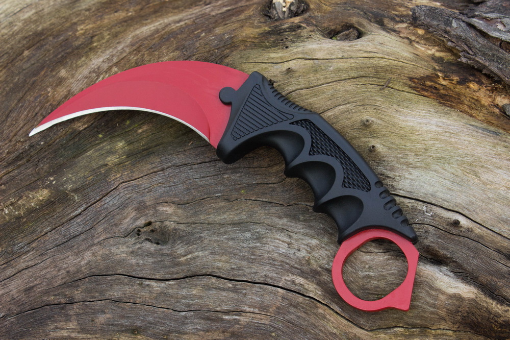 Promotion C7145 CSGO Counter Strike Karambit Knife 3Cr13Mov Steel Blade ABS Handle Claw Knives with Sheath Outdoor Hunting Survival Fighting Camping Tools