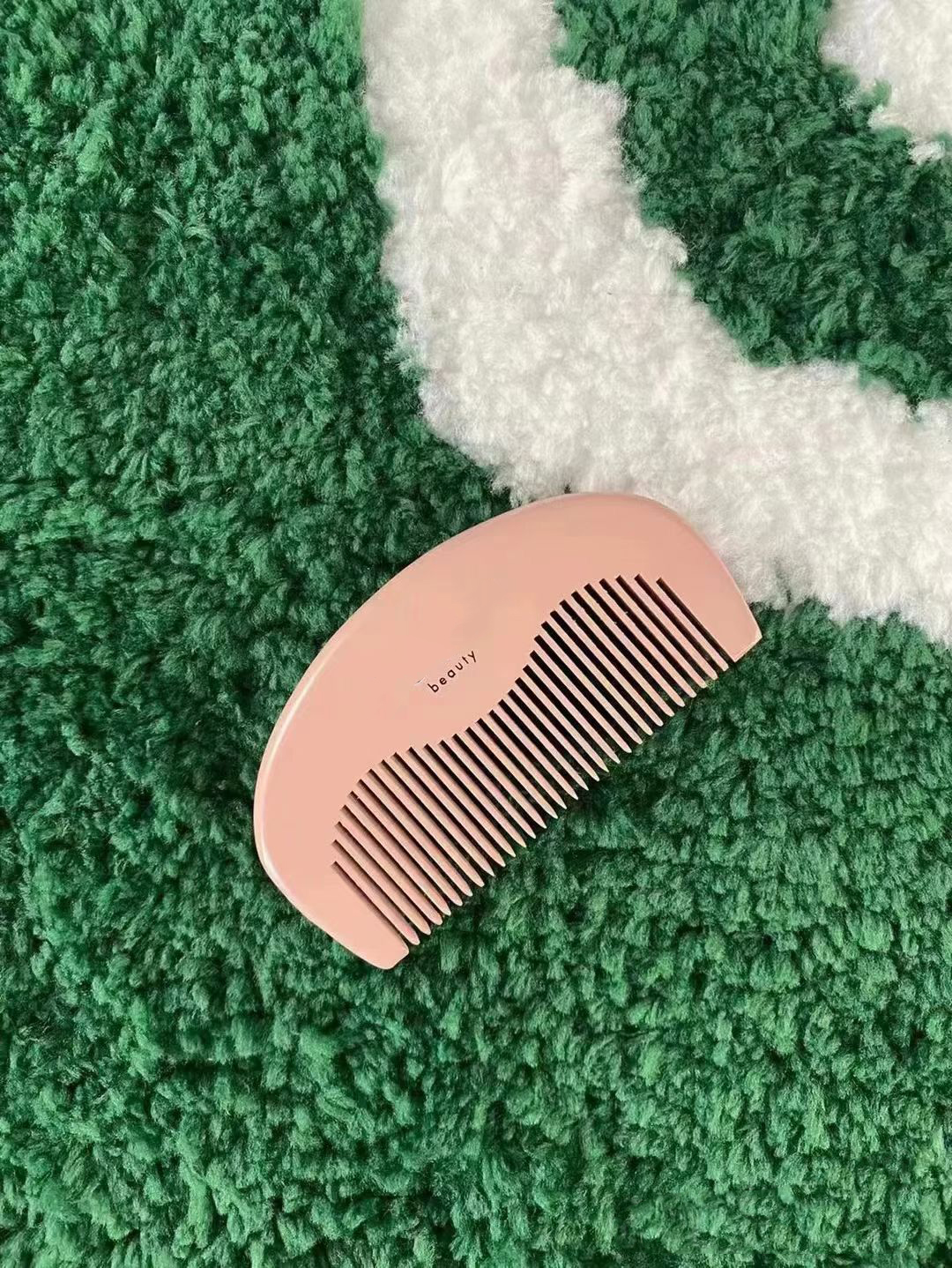 Marke Schönheit Kamm Mit Staubbeutel Für Make-Up Haar Pinsel Tragbare Mini Rosa Kämme Kosmetik Haarpflege Styling Werkzeuge