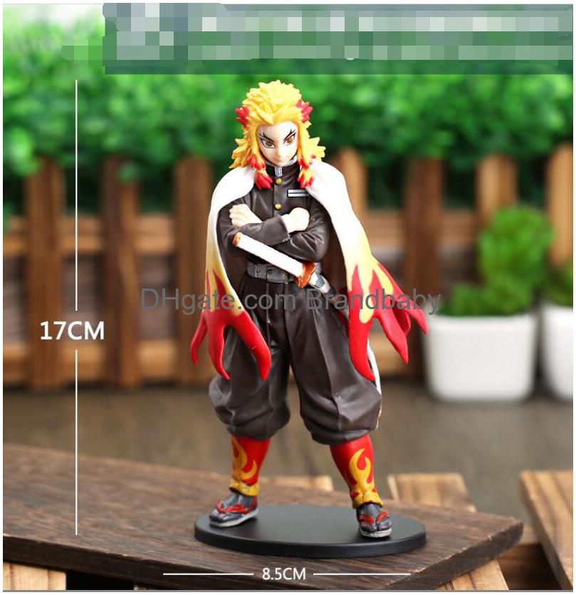 Anime demon slayer figur kamado tanjirou nezuko action figurer pvc modell leksaker zenitsu figur inosuke kimetsu no yaiba figura