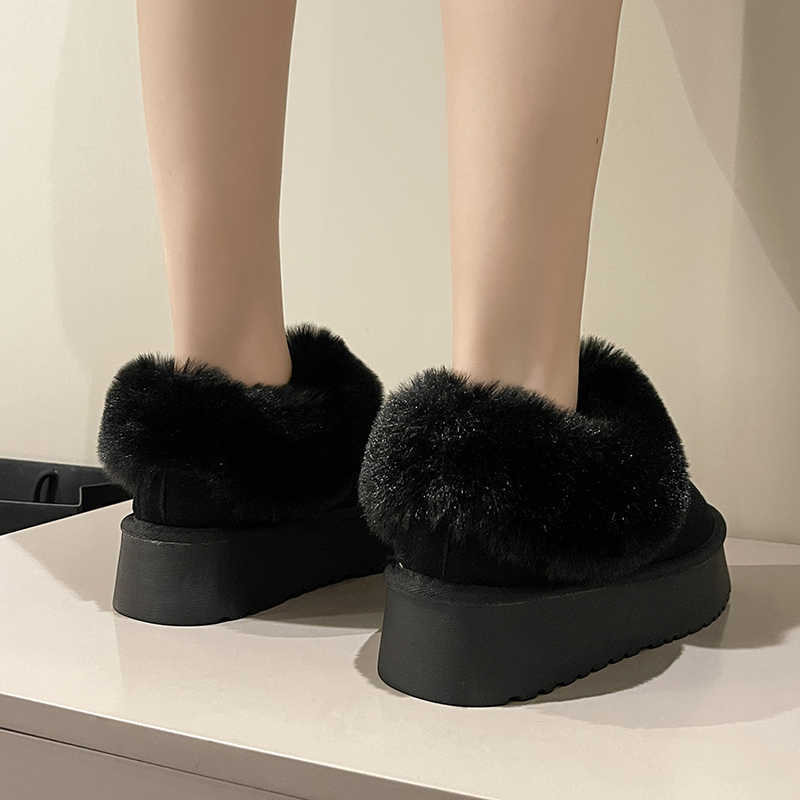 Chelsea stövlar vinter mode lägenheter plattform casual skor mocka stövlar2022 ny ankel päls varma snöstövlar kvinnor skor kort plysch l230704