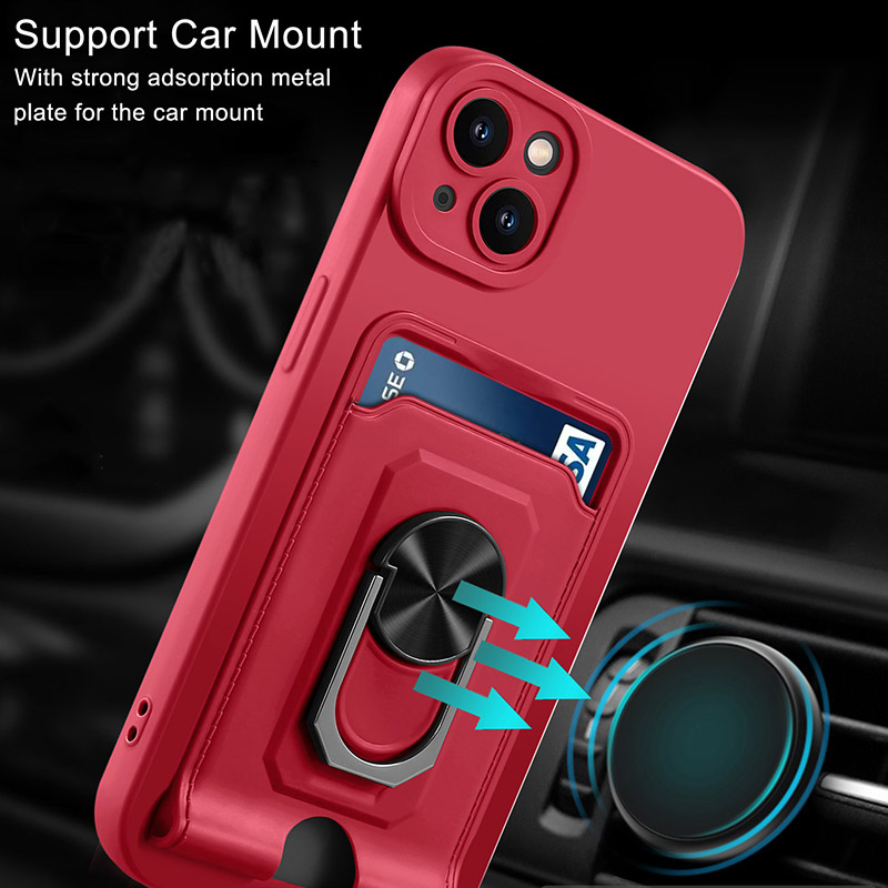 iPhone 15 14 Plus 13 12 11 Pro Max XSMAX XR XS X TPU Shock Proof Magnetic Kickstand Case Back Cover