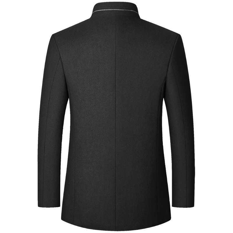 Hommes laine mélanges 2022 automne hiver hommes laine mélange manteau hommes longue coupe-vent veste épais chaud hommes gris veste hommes pardessus 4Xl HKD230718