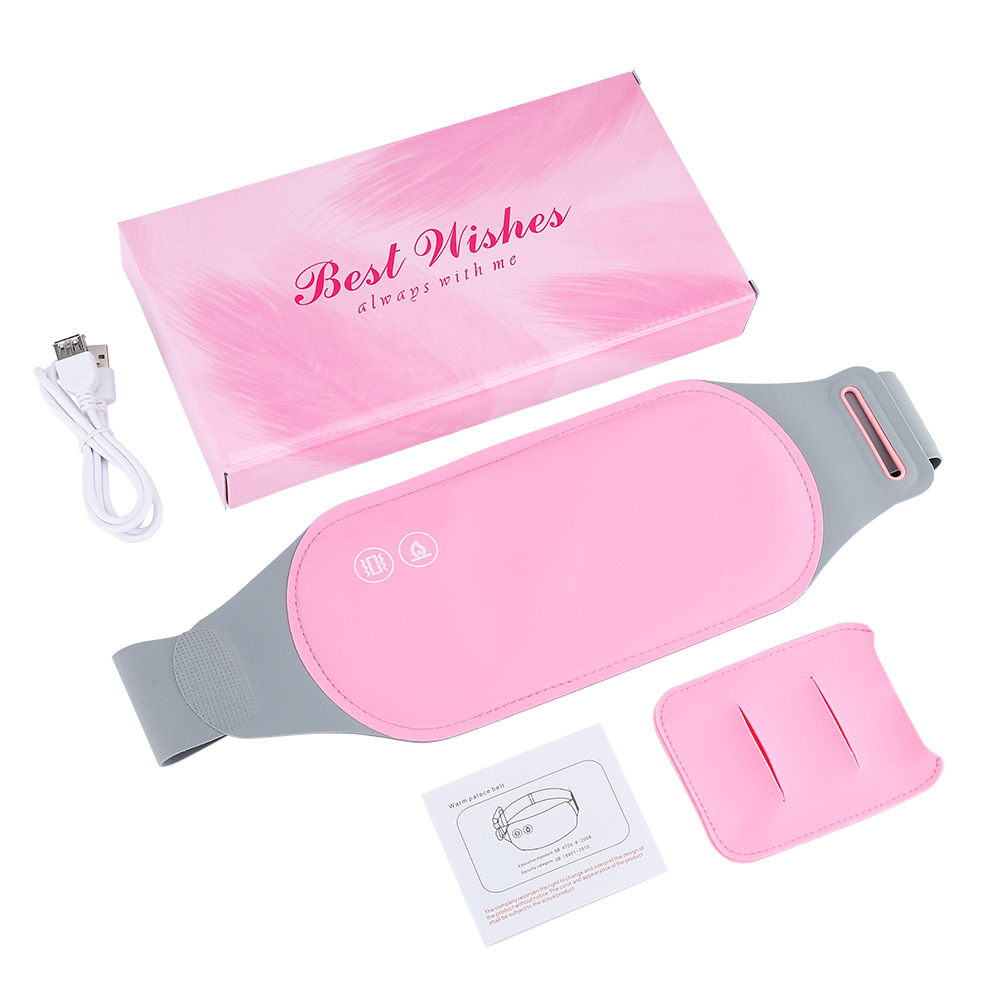 Dames Menstruatie Verwarming Pad Intelligente Opwarming Relief Taille Pijn Kramp Vibrerende Abdominale Massager Opwarming Abdominale Protector Taille Elektrisch Apparaat