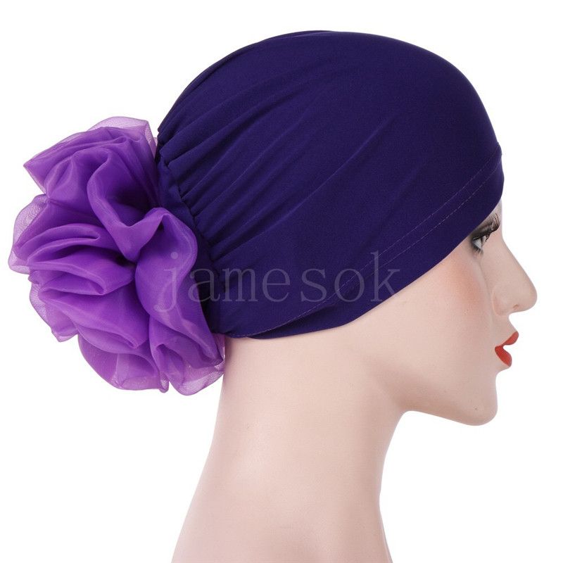 Chapeau indien à fleurs pour femmes, Bonnet extensible, Turban, Bonnet de chimio pour Patients, Bandanas africains, de610